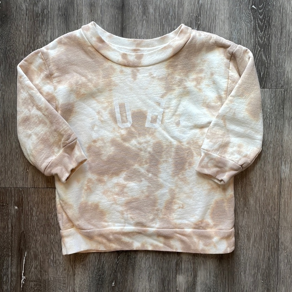 BUBS Cream and Blush Tie Dye Sweatshirt
